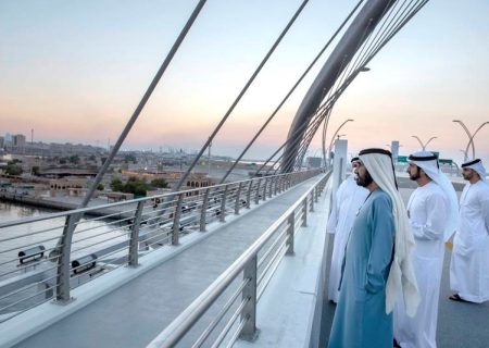 حاکم دبی هنگام افتتاح پل اینفینیتی: بلندپروازی‌ ما پایان ندارد