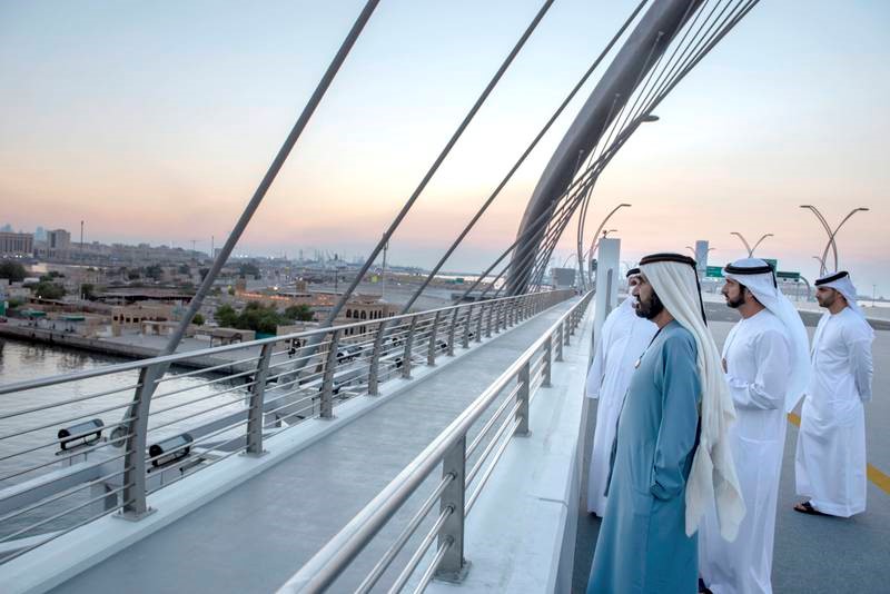 حاکم دبی هنگام افتتاح پل اینفینیتی: بلندپروازی‌ ما پایان ندارد